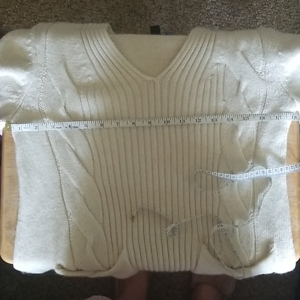 Tommy hillfrgure white sweater very beautiful LG - Picture 13 of 15
